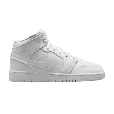 Air Jordan Air Jordan 1 Mid GS 'Triple White' 2023 554725-136 Kids Shoes