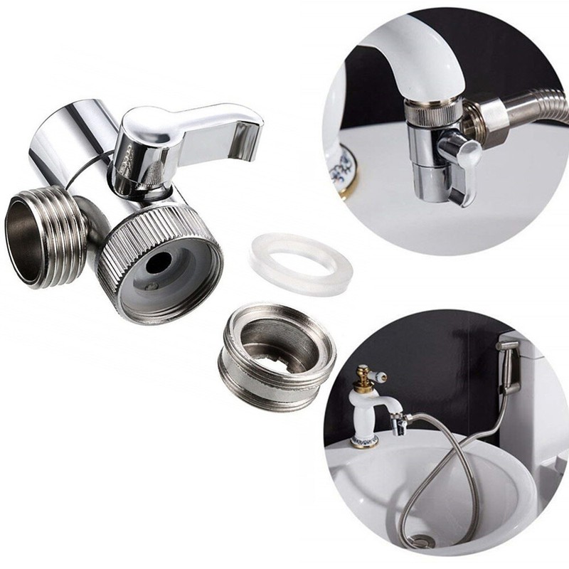 Diverter Valve Faucet Adapter Kitchen Sink Splitter Water Tap