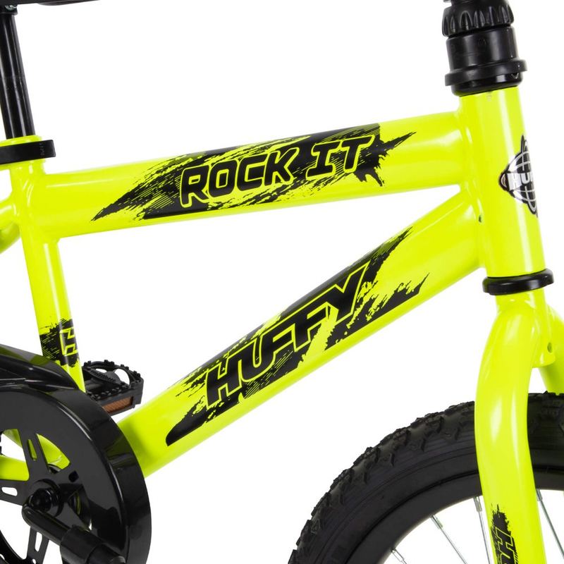 18 In. Rock It Kids Bike for Boys Ages 4 and Up, Child, Neon Powder Yellow