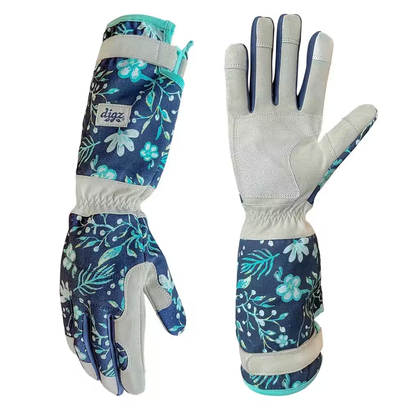 Digz Womens Garden Gloves Long Cuff Large Thorn Resistant Durable Work Gloves