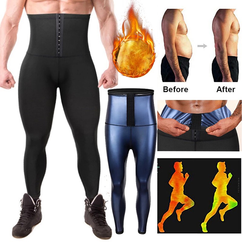 Men's Slimming Sauna Pants Hot Thermo Sweat Body Shaper Weight Loss Leggings GYM