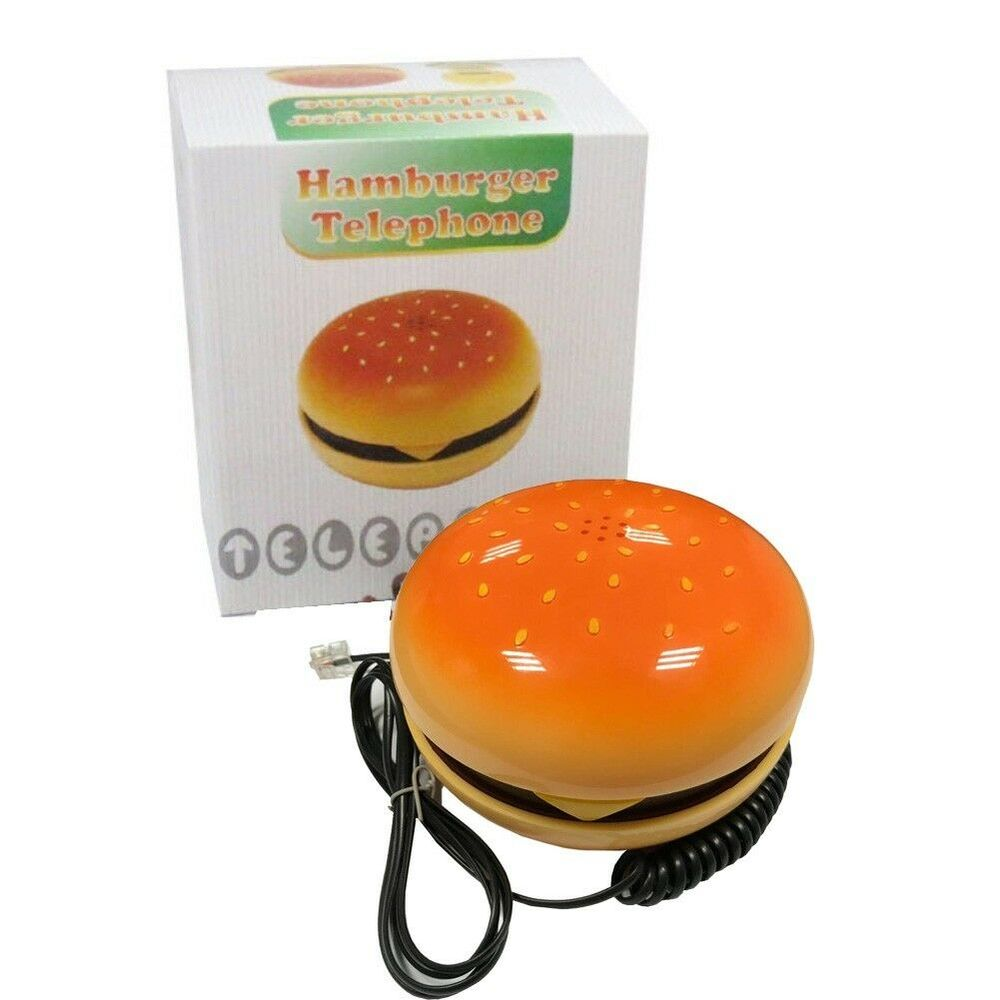 Hamburger Shape Cheeseburger Burger Novetly Home Corded Phone Telephone Gift US