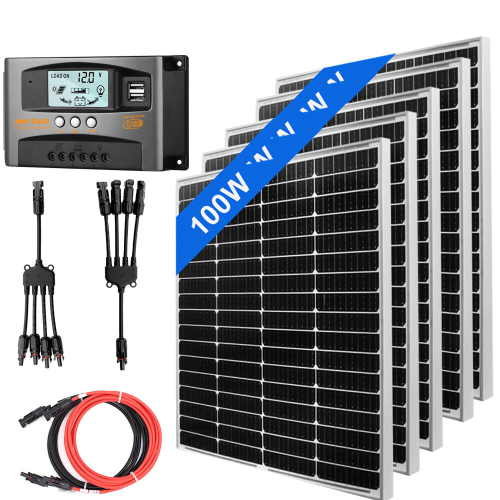 400W 240W 120W Mono Solar Panel Kit Solar System Camping RV Marine Home Garden