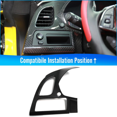 Real Carbon Fiber Side AC Outlet Cover Trim For Chevy Corvette C7 ZR1 Z06 14-19