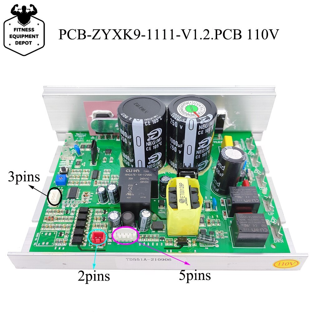 シリアル m 110V PCB-ZYXK9-1111-V1.2.PCB Treadmill Motor Controller for SHUA