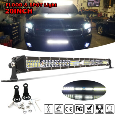 7 14 20 26 32 50'' Slim LED Light Bar Spot Flood Combo Driving Truck SUV Offroad