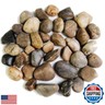 HappyFiller Decorative Natural Pebbles Polished Rocks Stones Mixed Color for Aquarium Gravel,Fish Turtle Tank,Outdoor Indoor Plants Top Dressing,Garden Landscaping,Home Vase Filler Decoration,10 LB