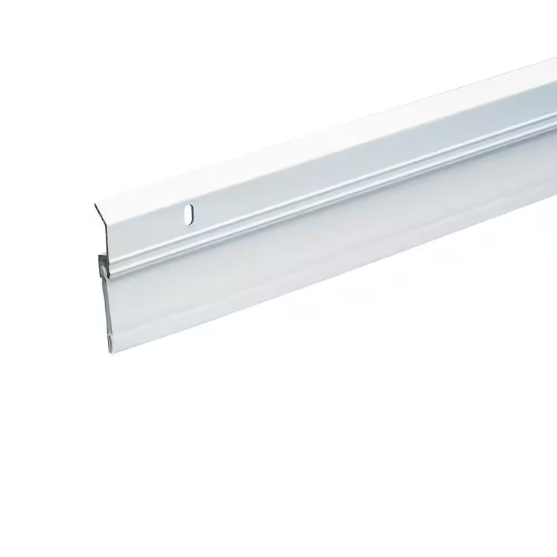 Door Sweep 36 in White Aluminum Heavy Duty Vinyl Weather Seal Draft Stopper