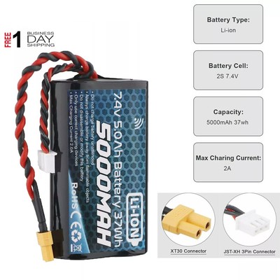 7.4V 5000mAh Battery for RadioMaster TX16S Radio Transmitter Remote Controller