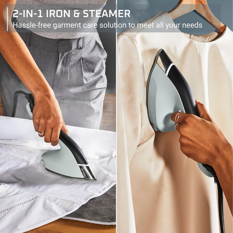 , 2-in-1 Duo Force Iron and Steamer for Clothes, 1700W Steam Iron, Stainless Ste