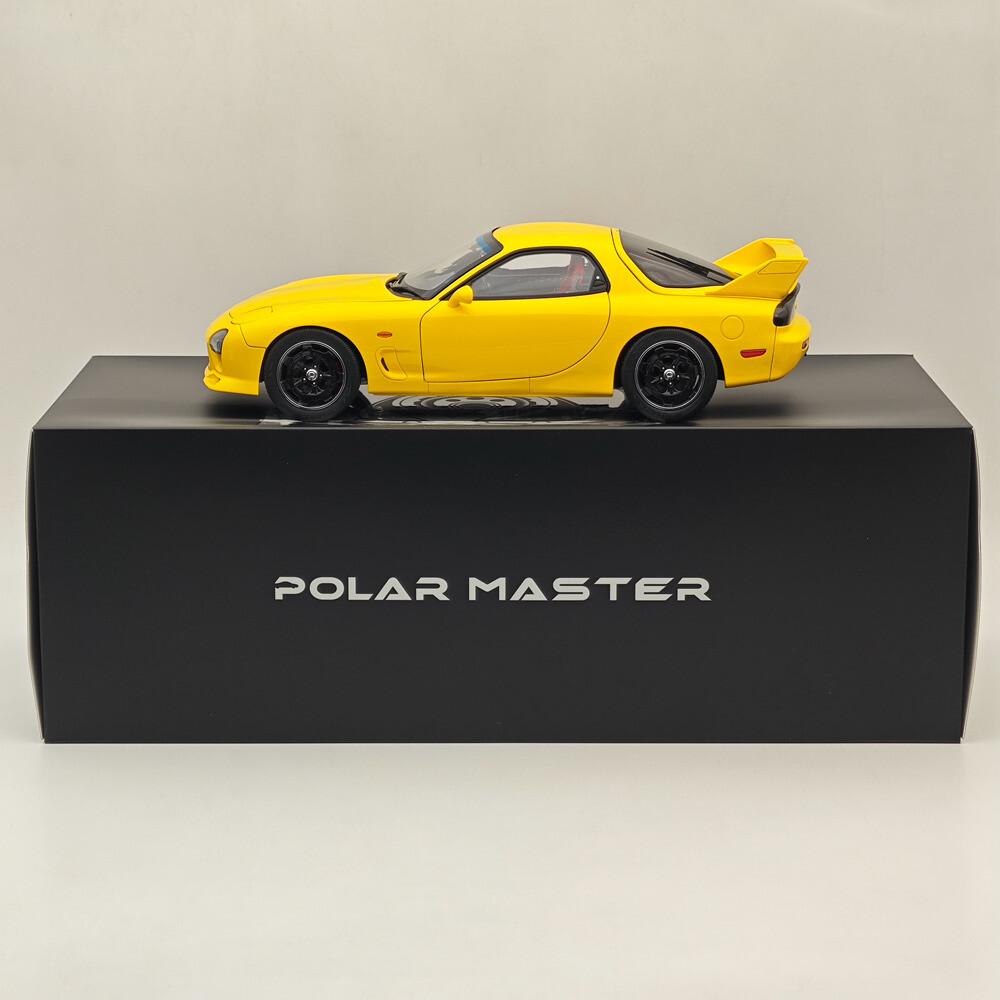 POLAR MASTER RX-7 黄 1/18 1/18 Polar Master Mazda RX-7 Yellow Resin Car Model