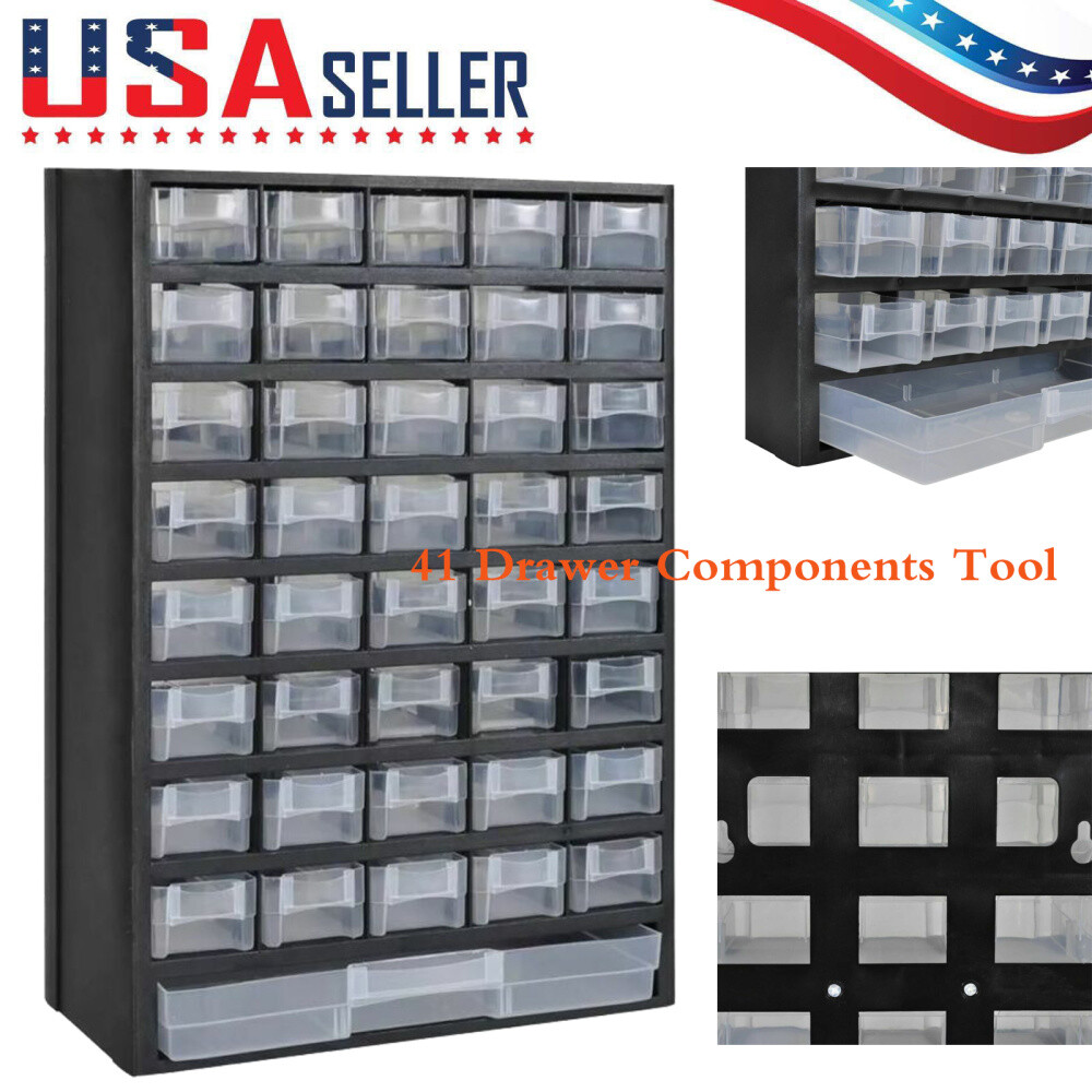 41 Drawer Components Tool Plastic Storage Cabinet Part Workshop