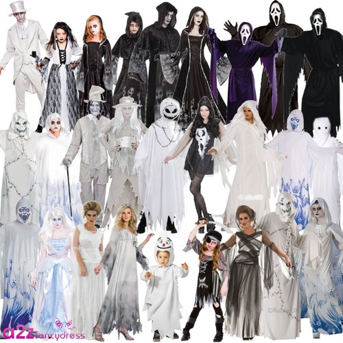 Ghost Face Zombie Bride Spirit Scream Adult Kids Halloween Fancy Dress Costumes Ebay
