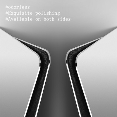 Mouse Pads Metal Aluminum Thin Office And Gaming Hard Mat Leather Surface Side