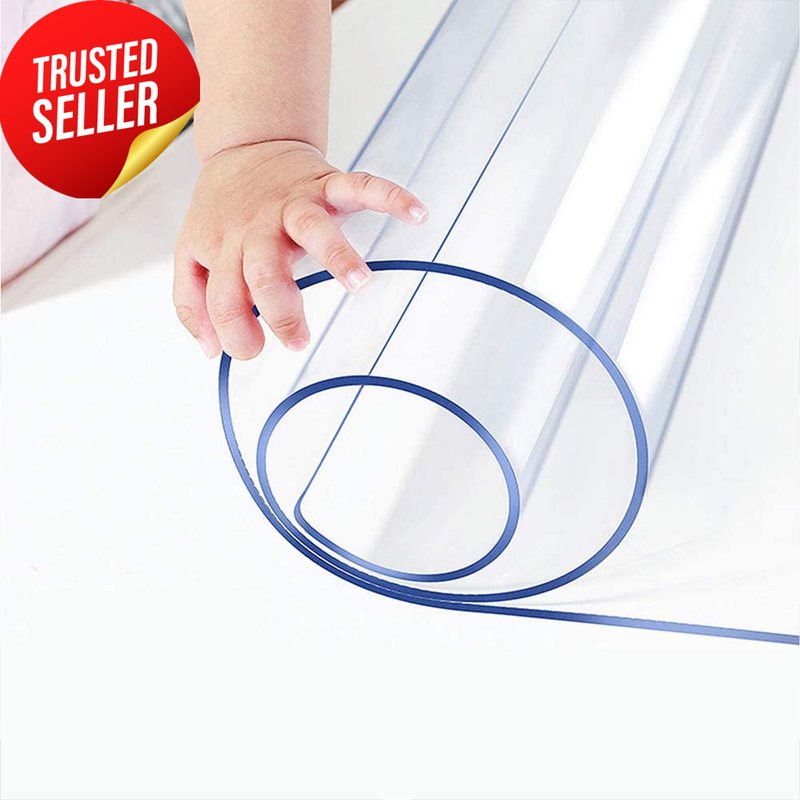 PVC Table Cover Protector Clear Rectangular 120X240Cm