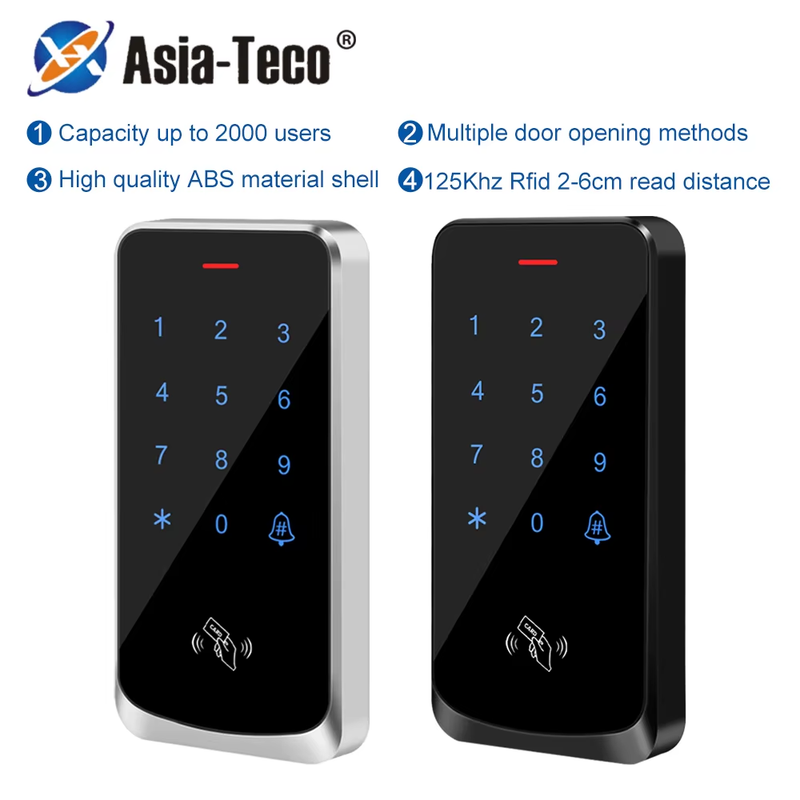 Access Control Digicode Keypad RFID 125KHz Keyboard Backlight Touch Door Opener
