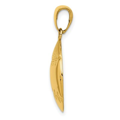 Pre-owned Superdealsforeverything Real 14kt Yellow Gold Polished Baseball Charm