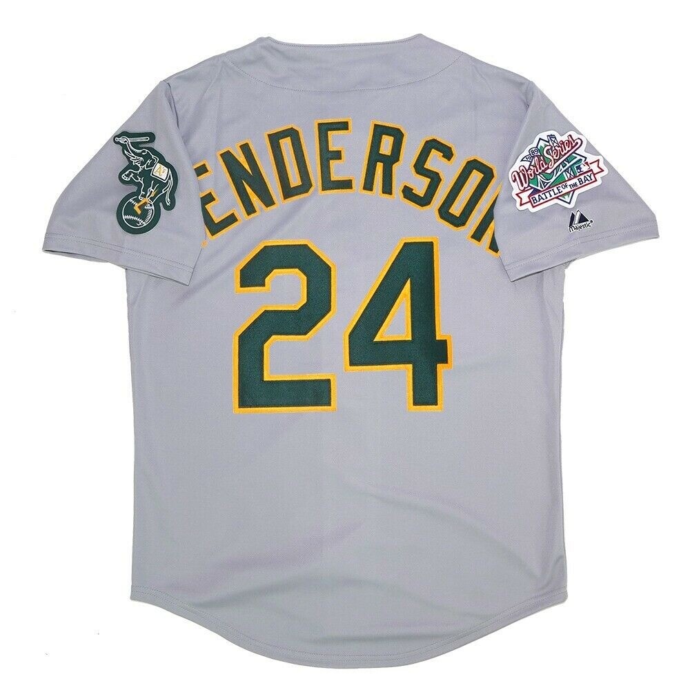 Rickey Henderson Oakland Athletics 1989 World Series Grey