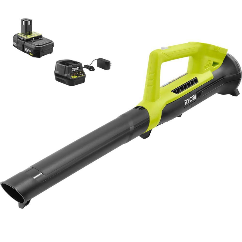 With Battery And Charger Ryobi 18-volt Lawn Yard Sweep