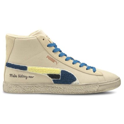 

Puma Clyde Mid X Black Fives Lace Up Youth Boys Beige Sneakers Повседневная обувь 382, Бежевый, Puma Clyde Mid X Black Fives Lace Up Youth