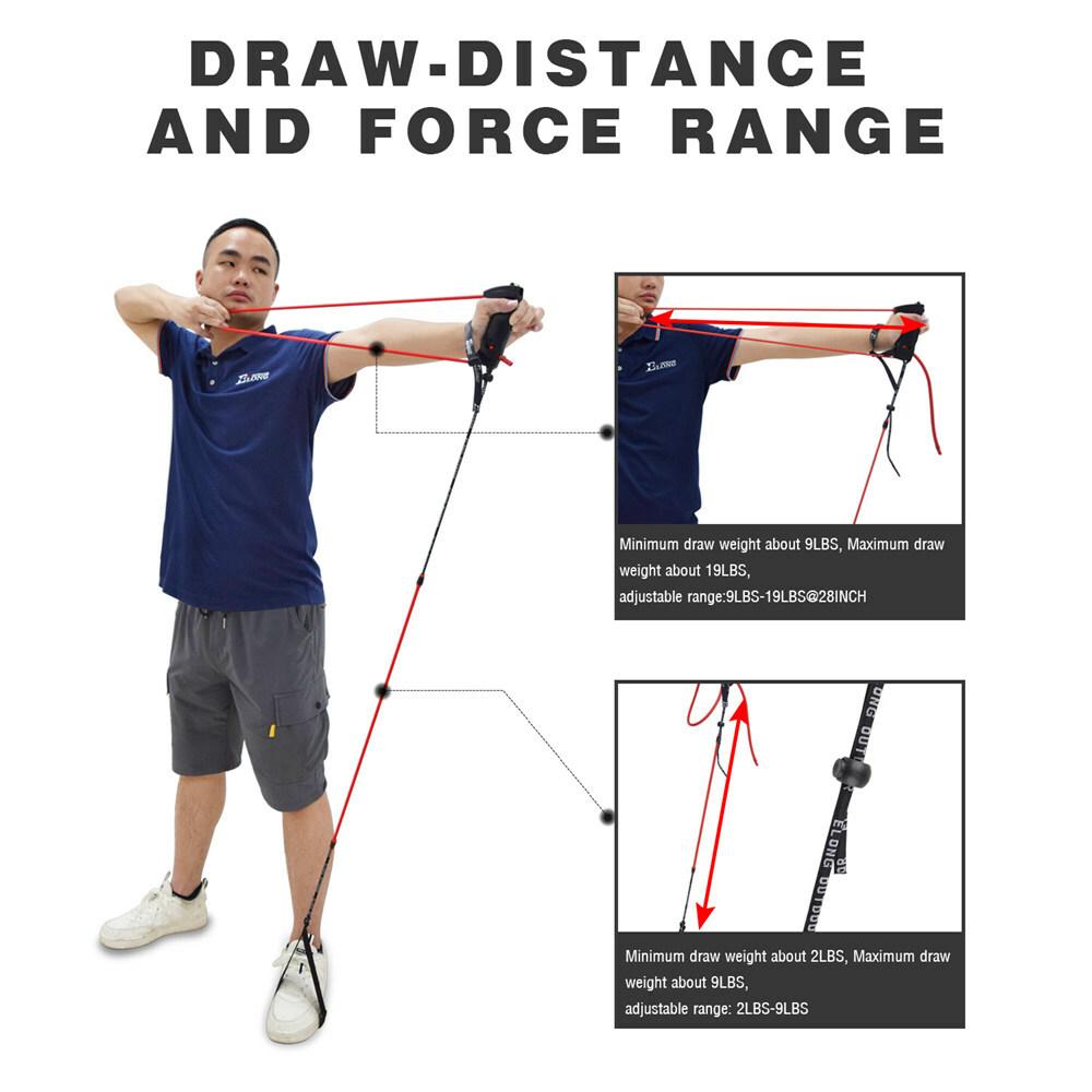 Archery Bow Training Device Stretch Band Simulated Recurve Bow