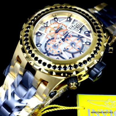 Pre-owned Invicta Reserve Jt Subaqua Specialty 5ctw Spinel Gold Plated 52mm Watch