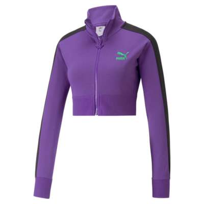 

Puma DL X T7 Full Zip Jacket Женская фиолетовая повседневная спортивная верхняя одежда 536628-90, Фиолетовый, Puma DL X T7 Full Zip Jacket