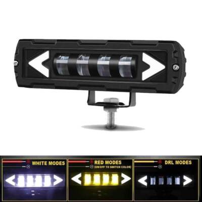 6inch LED Work Light Bar Spot Flood Pods Fog Lamp Offroad Driving SUV 4WD 6D 7D