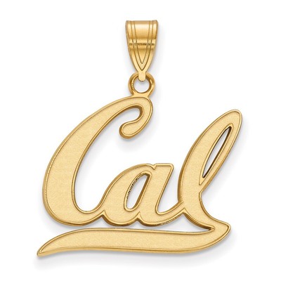 Sterling Silver Gold-plated LogoArt University of California Berkeley LG Pendant
