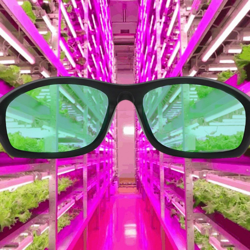 UV400 LED Eyes Safe Indoor Growing Hydroponics Grow Light Room Glasses Protectio