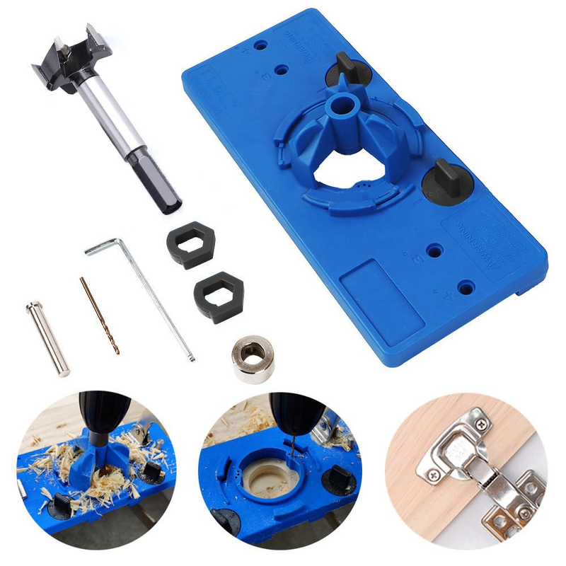 35Mm Concealed Hinge Jig Kit, Woodworking Tool Drill Bits, Hinge Drilling Hole R