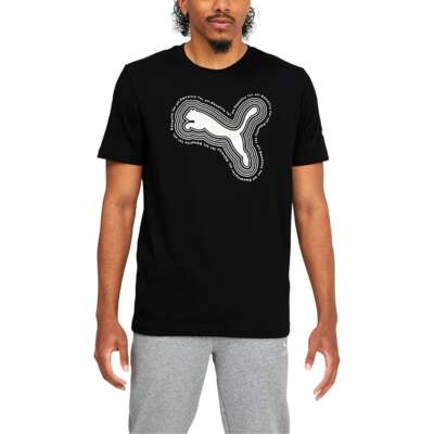 Puma Equality For All Graphic Crew Neck Short Sleeve TShirt Mens Black Athletic