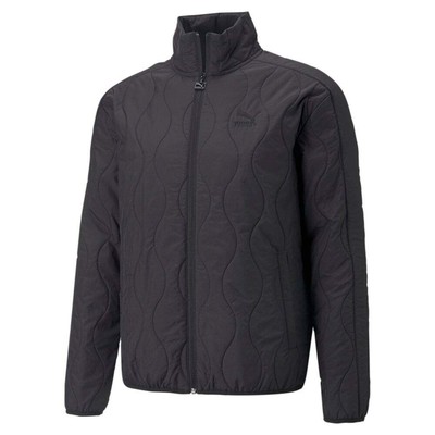 

Puma T7 Quilting FullZip Track Jacket Mens Black Casual Athletic Outerwear 53893, Черный, Puma T7 Quilting FullZip Track Jacket