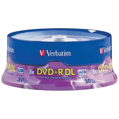 Verbatim 96542 30 ct. 8.5GB Dual-Layer DVD+R Disc