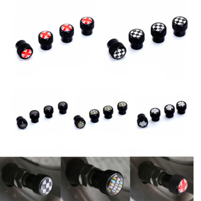 4PCS Car Auto Wheel Tire Air Valve Cap Stem Dust Cover For M N Cooper ONE S JCW
