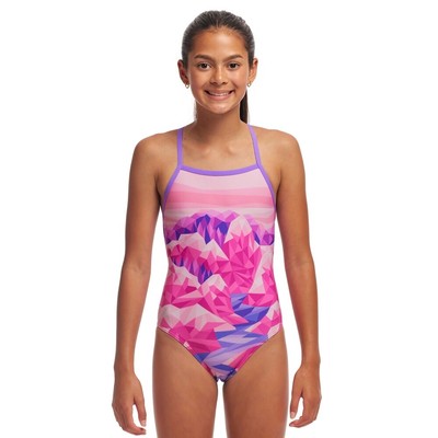 Funkita Girls Rockie High ECO Strapped In One Piece Swimwear, Girls One Piece Sw