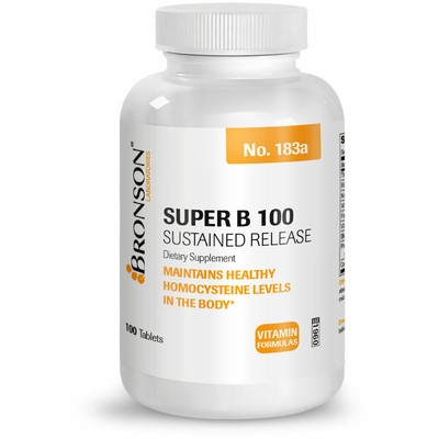 Bronson High Potency Vitamin B 100 Complex Sustained Slow Release,100...