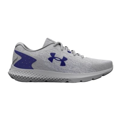 Under Armour Mens UA Charged Rogue 3 Knit Running Shoes 3026140-103 - Gray/Blue