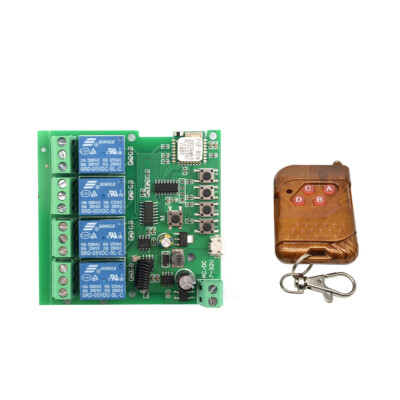 DC5V-32V 4 Channel  Wireless Wifi Relay Switch +433MHz Remote Control Smart Home