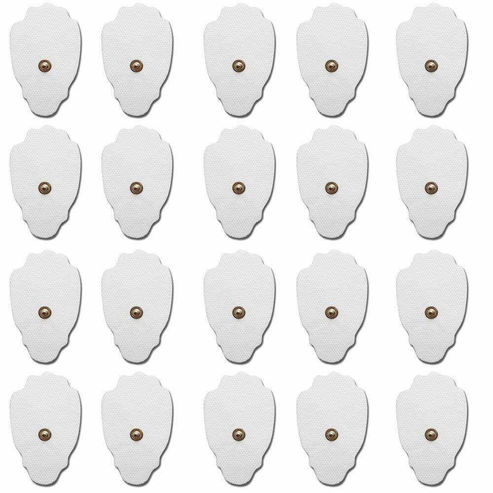 Pack-20 (10 Pairs) Hand Shape TENS Unit Reusable Pads Self-Adhesive 3.5mm Snap
