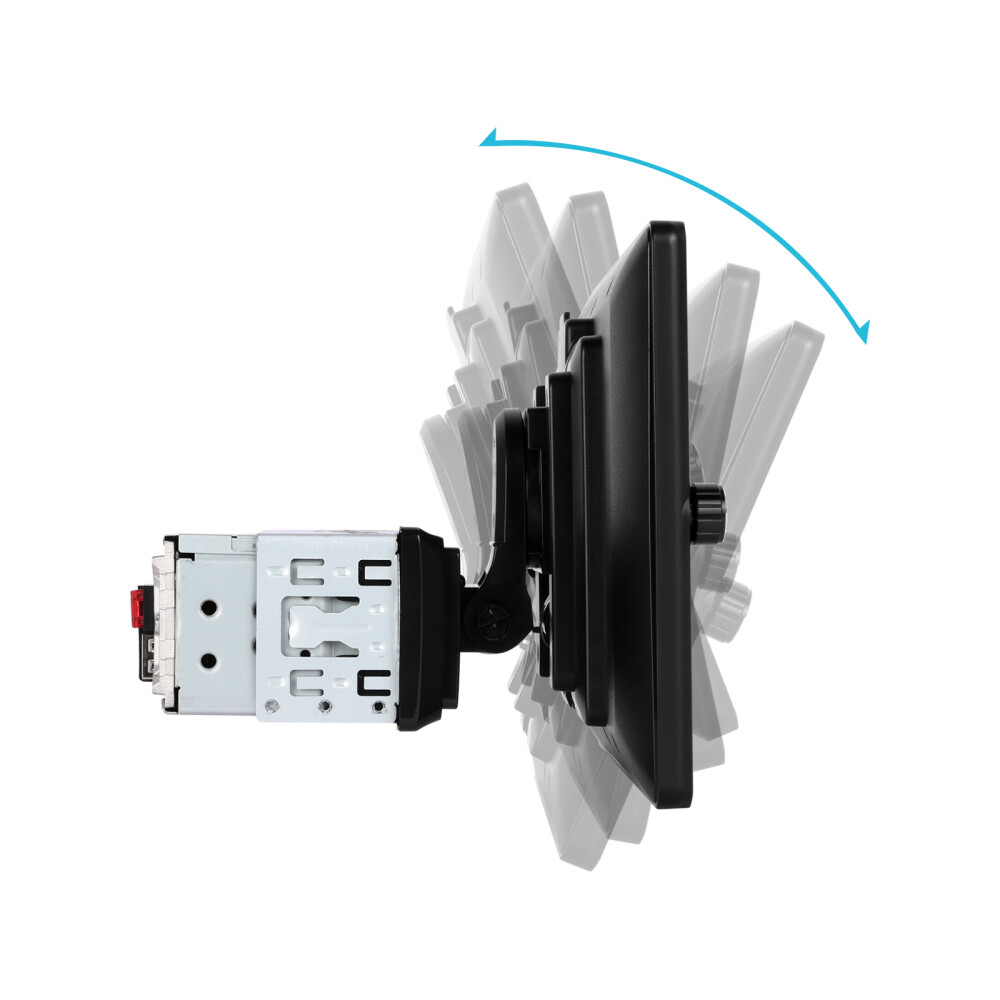 Single 1 DIN Rotatable 10.4" Touch Screen Car Stereo Radio GPS Carplay WIFI BT