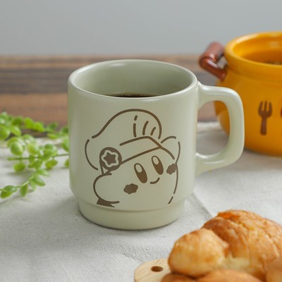 Kirby Cafe Exclusive Morning Mug Cup Ivory Kawaii Limited 2024 Japan