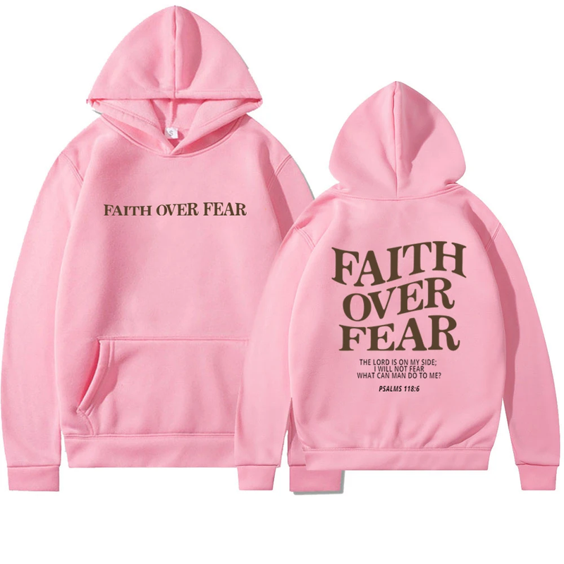 Faith over Fear Christian Hoodie for Woman Christian Sweatshirt Jesus Sweatshirt