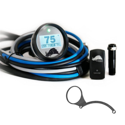Razorback Belt Temp Gauge/Right Side Mount For 21-22 Can-Am X3 X-Series - Black