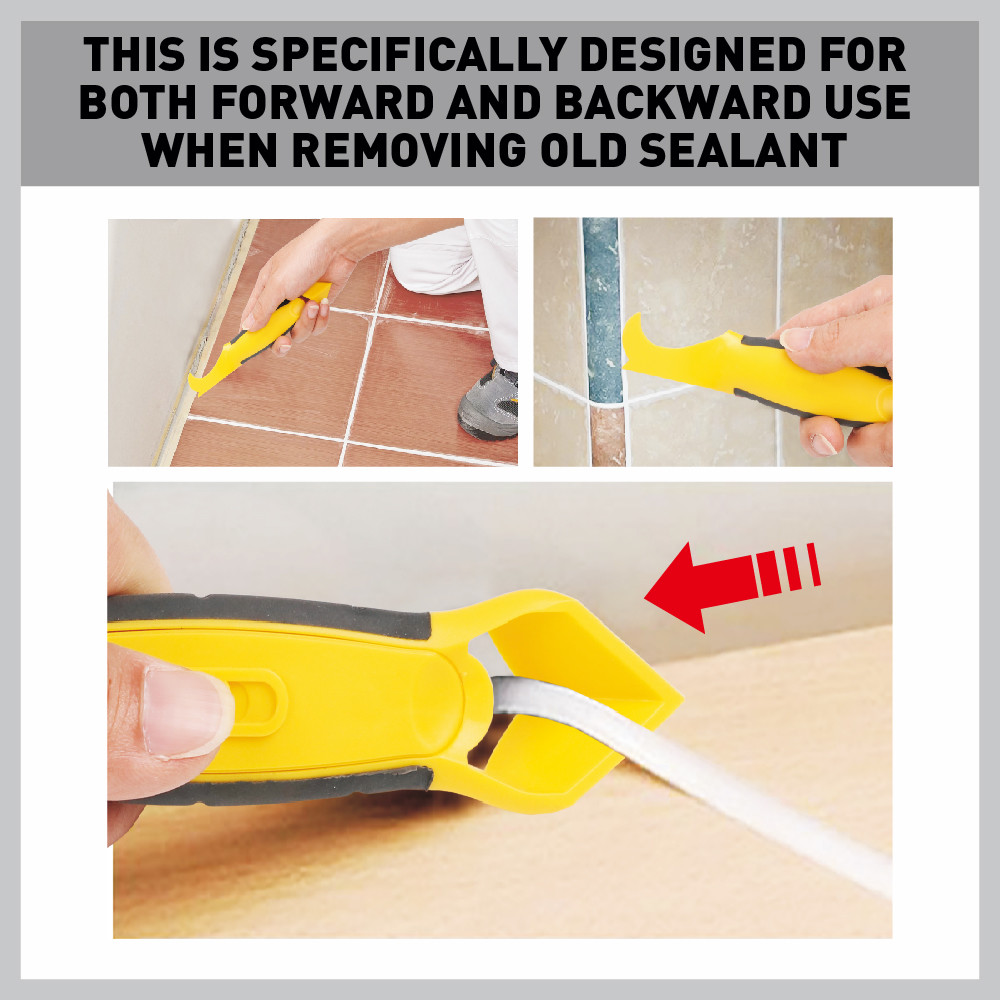 3 Pieces Sealant Scraper Silicone Grout Caulk Tool Kit Set Remover Tool