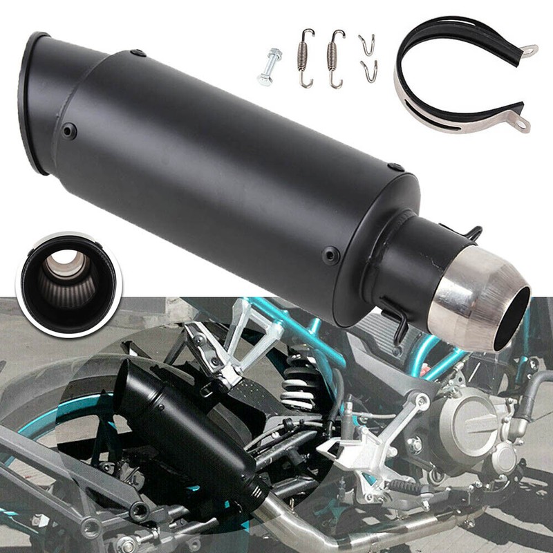 38mm-51mm Motorcycle Exhaust Muffler Slip-On – Titanium W/ DB Killer (Universal) 4 thumbnail image