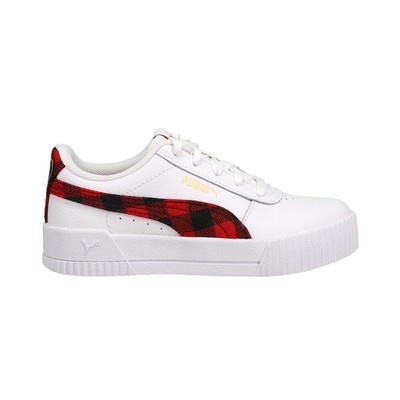 

Puma Carina Winter Plaid Perforated Logo Platform Молодежные белые кроссовки для девочек Ca, Белый, Puma Carina Winter Plaid Perforated Logo Platform Youth