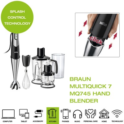 Braun Multiquick de segunda mano | Solo quedan 4 al 75% Batidora de mano BRAUN Multiquick5 Soup MQ5000 (750 W 21