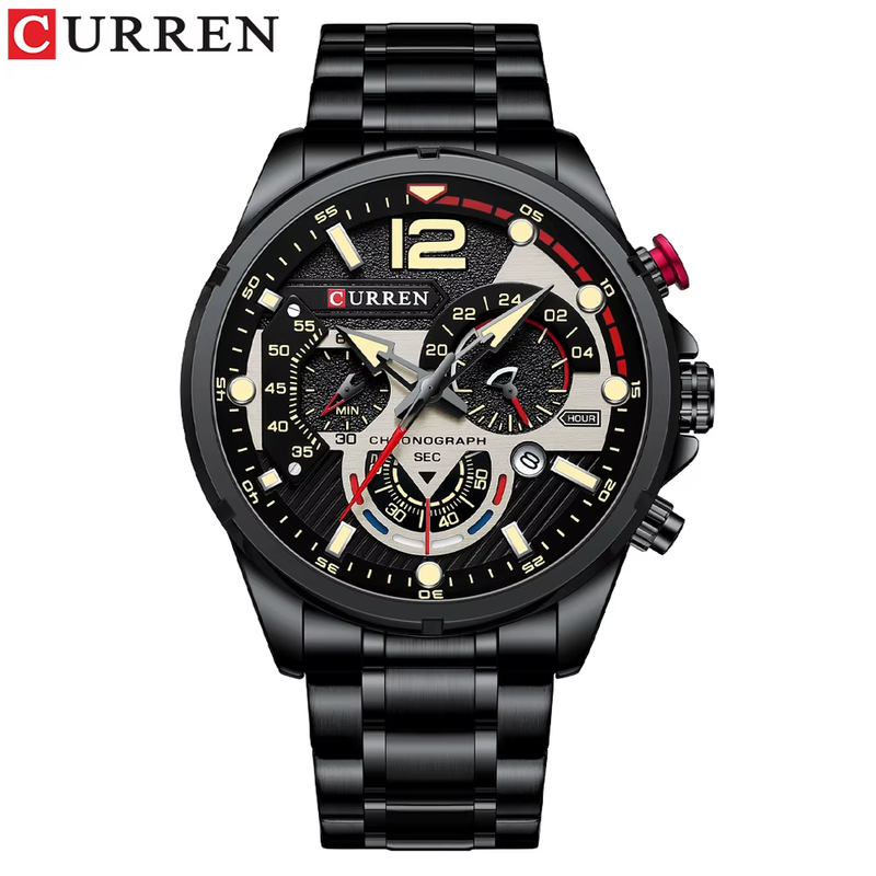 Men Watch 2021 Luxury Sports Quartz Mens Watches Full Steel Waterproof Chronogra