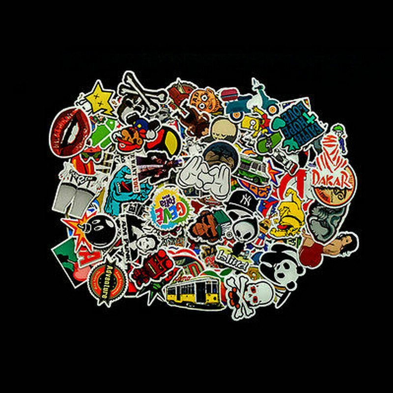 100Pcs Random Sticker Bomb Vinyl Decal For Car Skate Skateboard Laptop Luggage